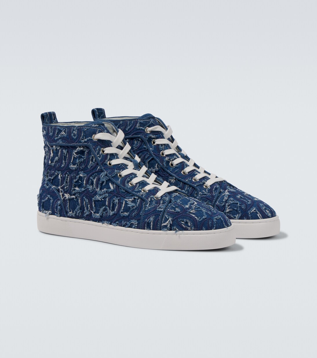 High-Top Sneakers Louis aus Denim | Christian Louboutin