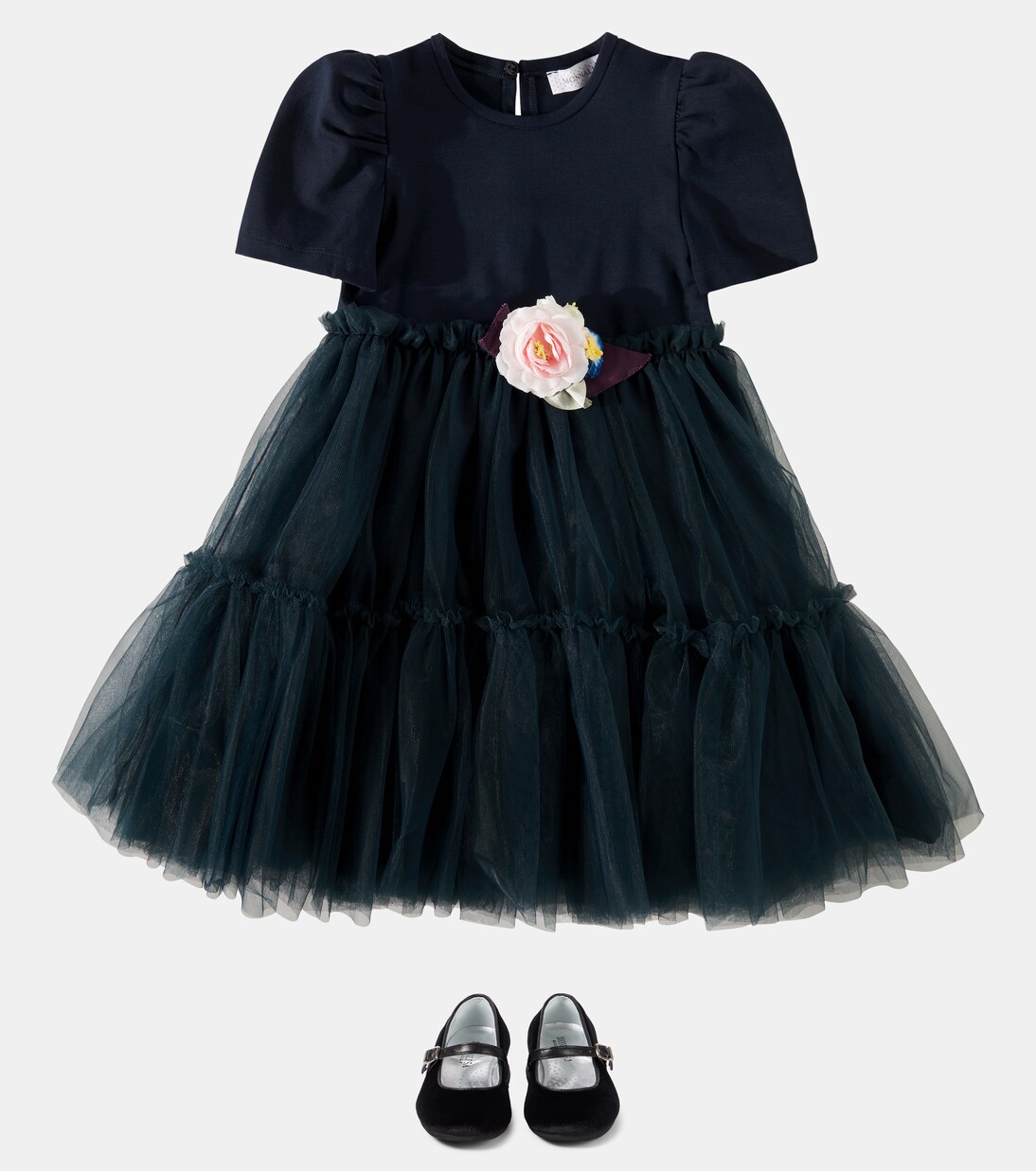 Robe en tulle à ornements | Monnalisa