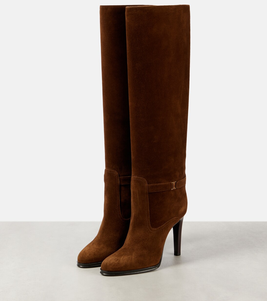Diane 100 suede knee-high boots  | Saint Laurent