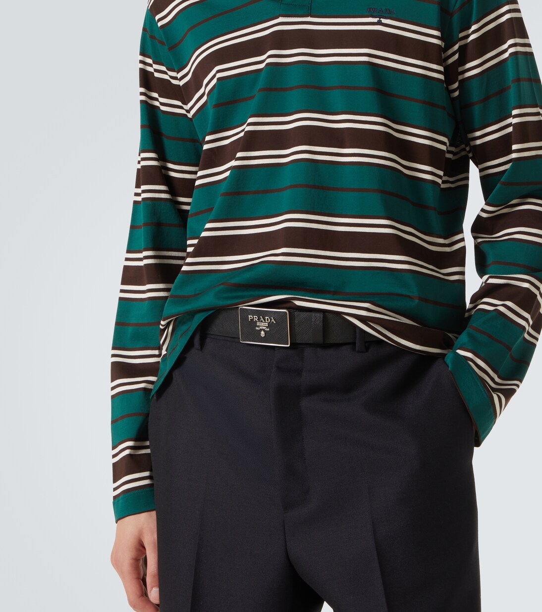 Saffiano leather logo belt | Prada