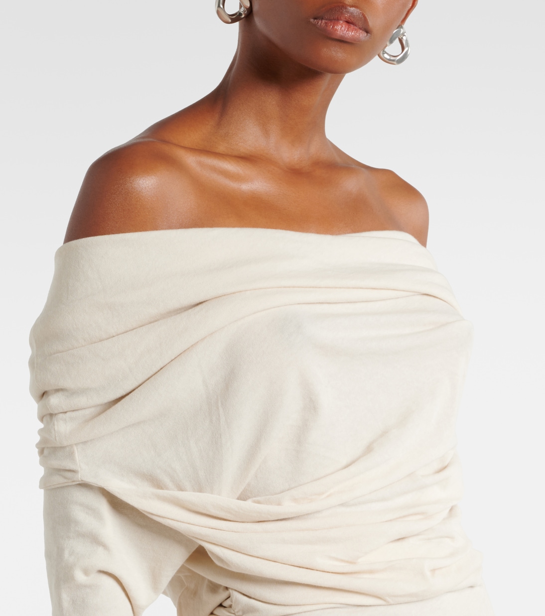 Off-shoulder jersey maxi dress | Entire Studios