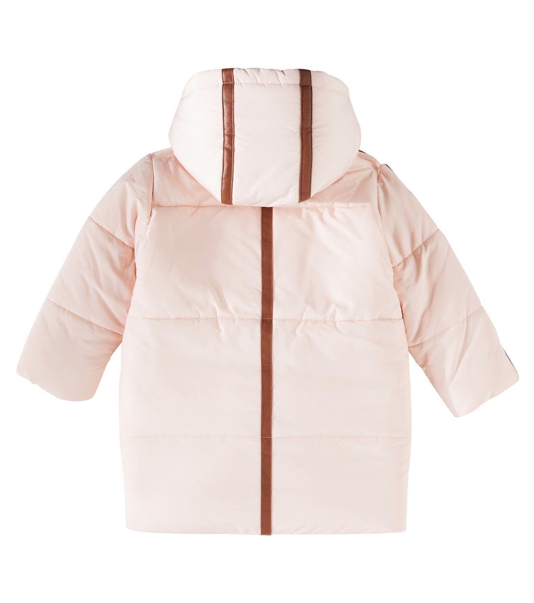 Faux leather-trimmed puffer coat | Chloé Kids