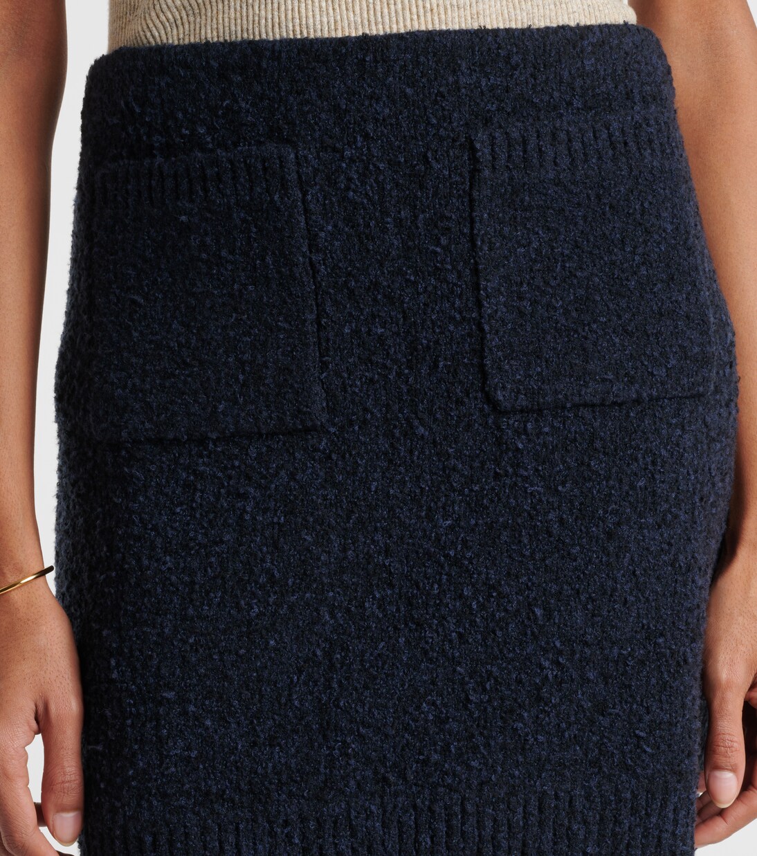 Jupe midi en bouclé | Bottega Veneta