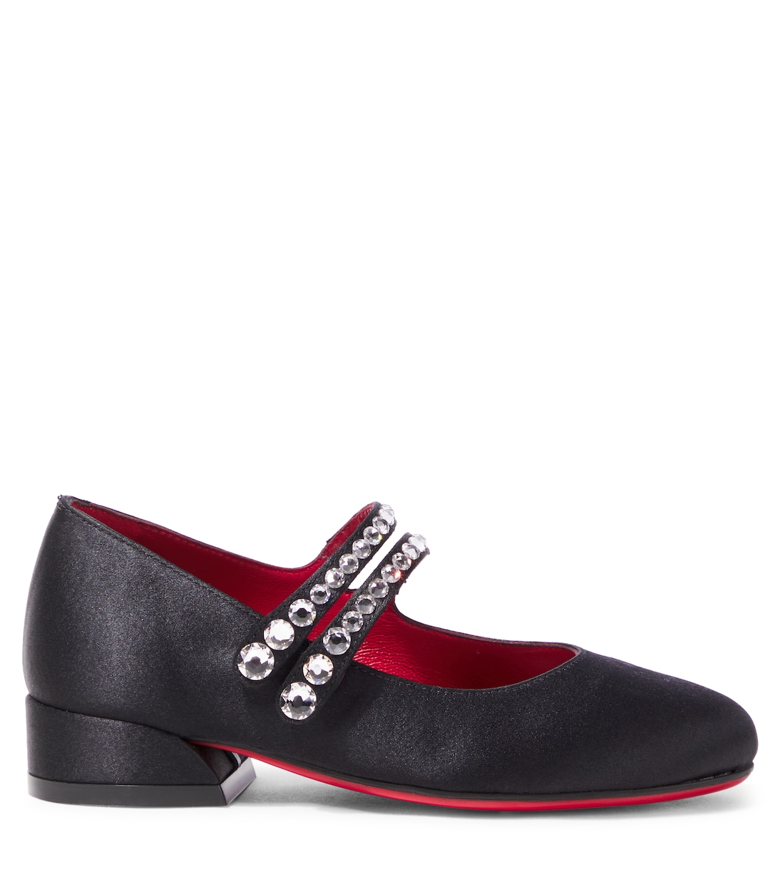 Jane Fille satin crêpe Mary Jane flats | Christian Louboutin Kids