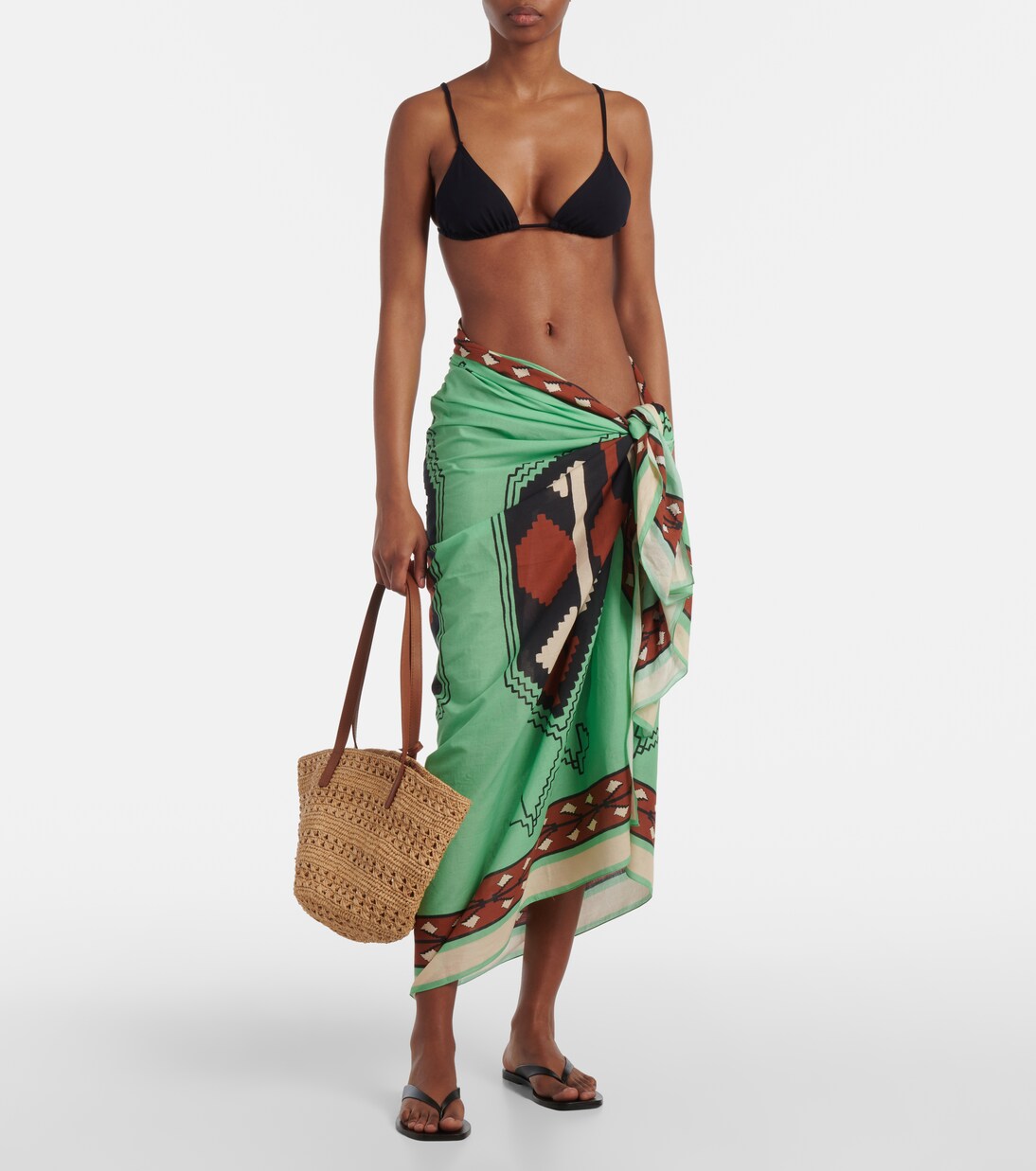 Bedruckter Pareo aus Baumwolle | Johanna Ortiz