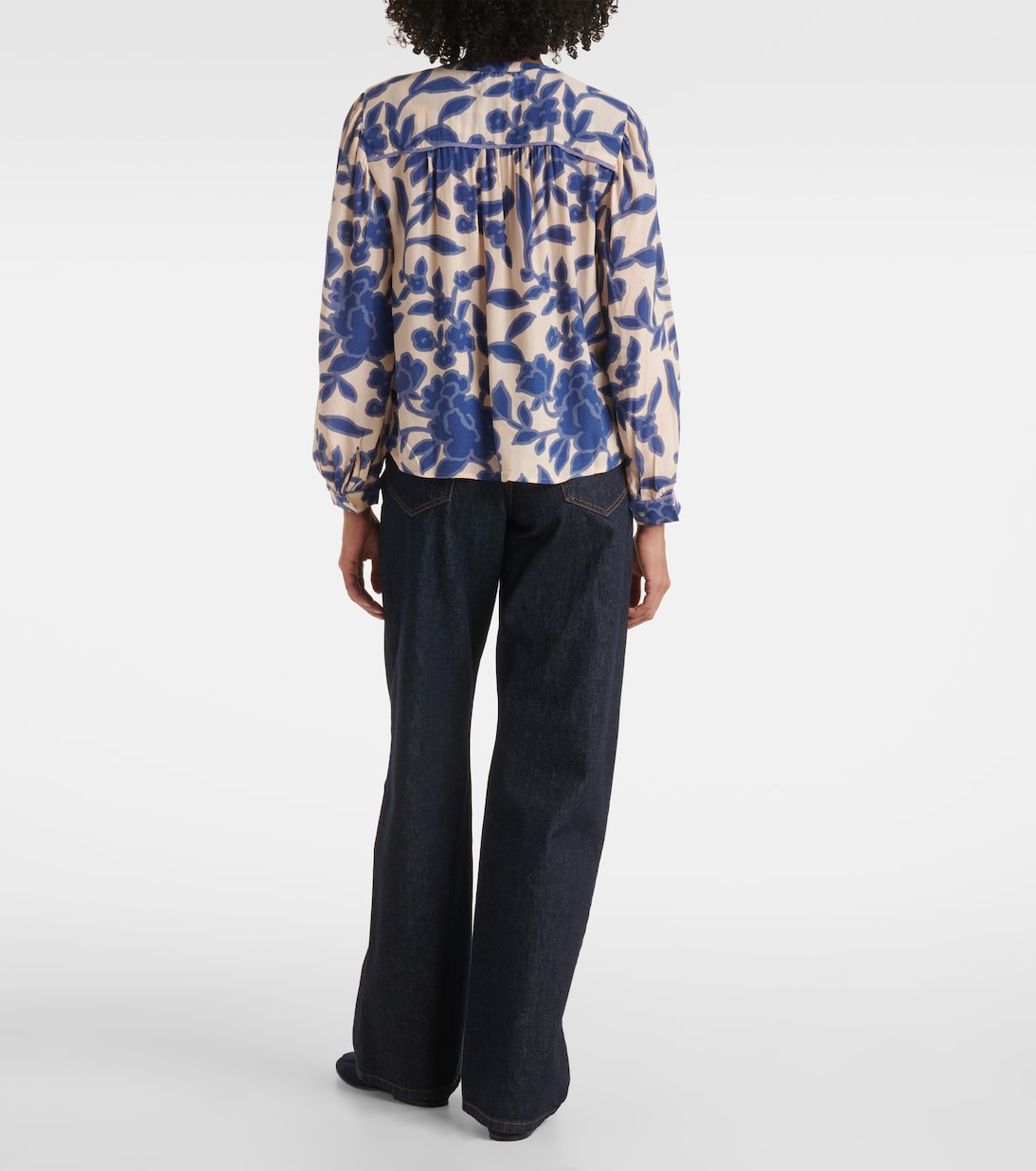 Bedruckte Bluse Elda aus Crêpe | Velvet