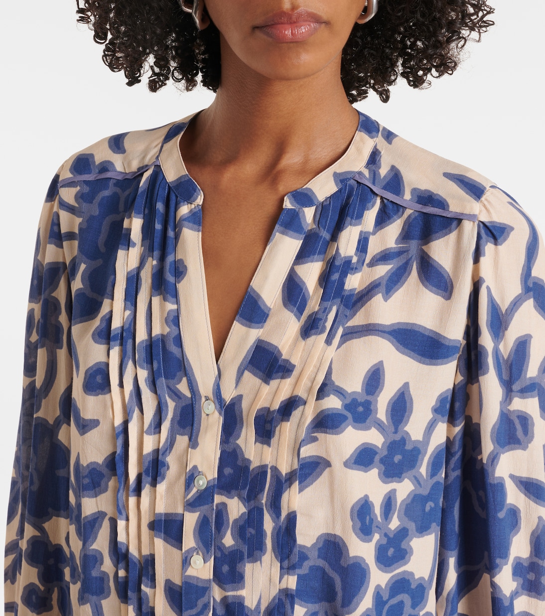 Bedruckte Bluse Elda aus Crêpe | Velvet