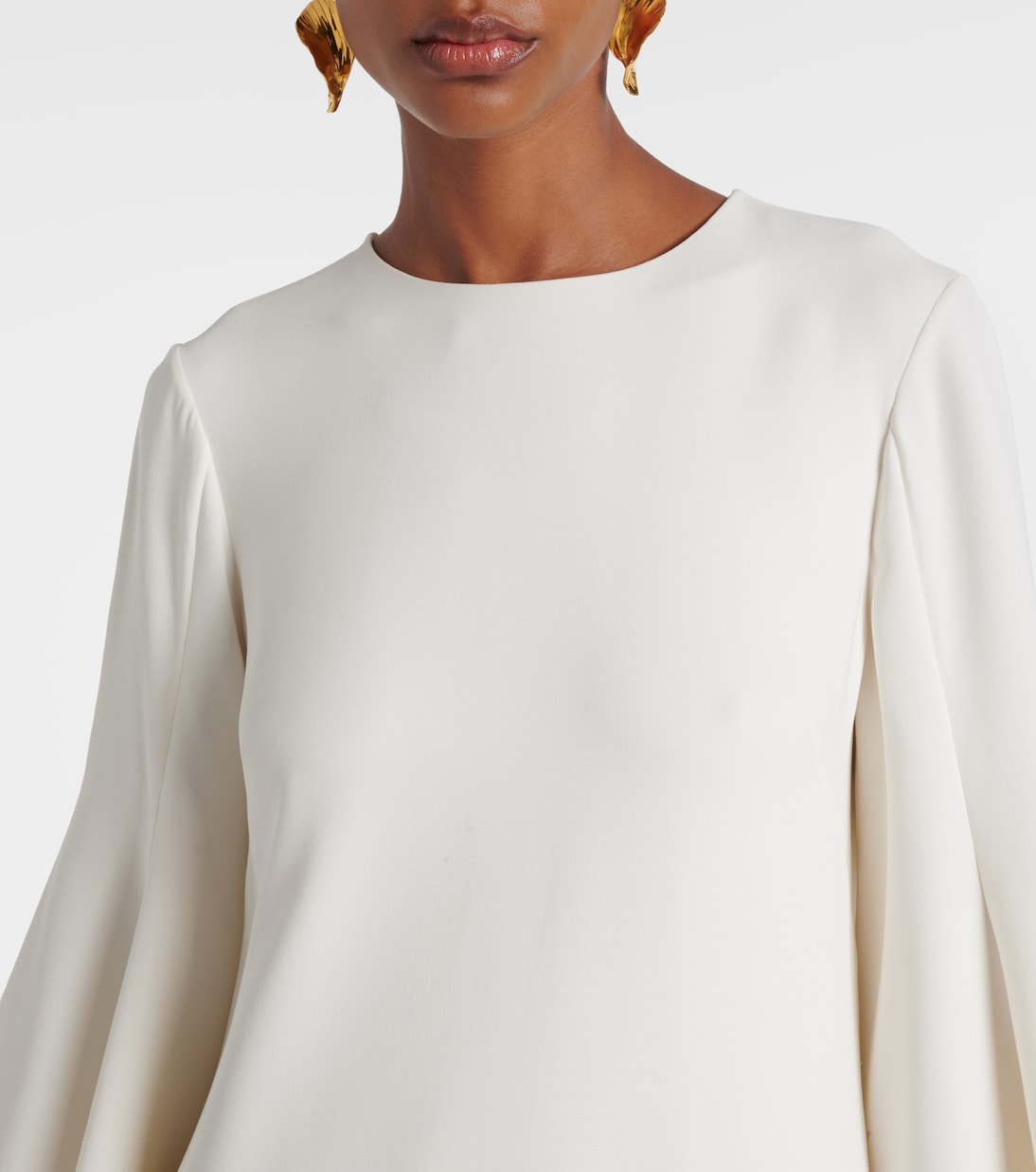 Lace-trimmed silk-blend georgette kaftan | Oscar de la Renta