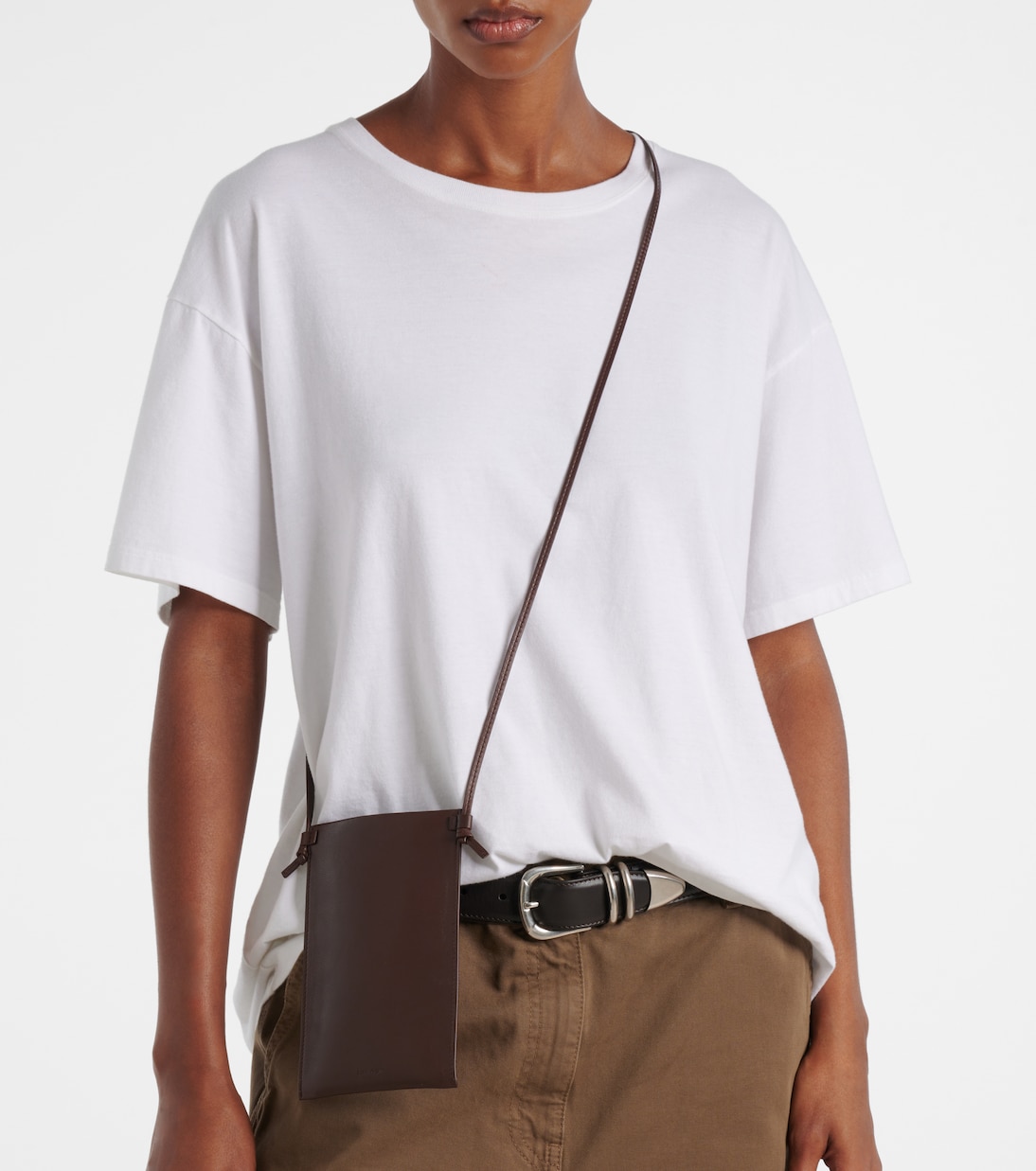 Camie leather pouch with strap | The Row