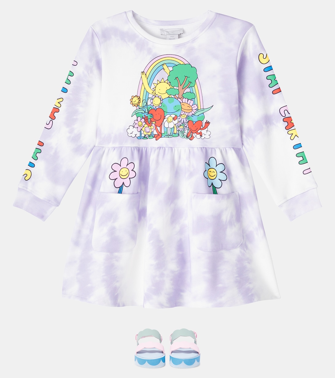 Tie-dye cotton jersey dress | Stella McCartney Kids