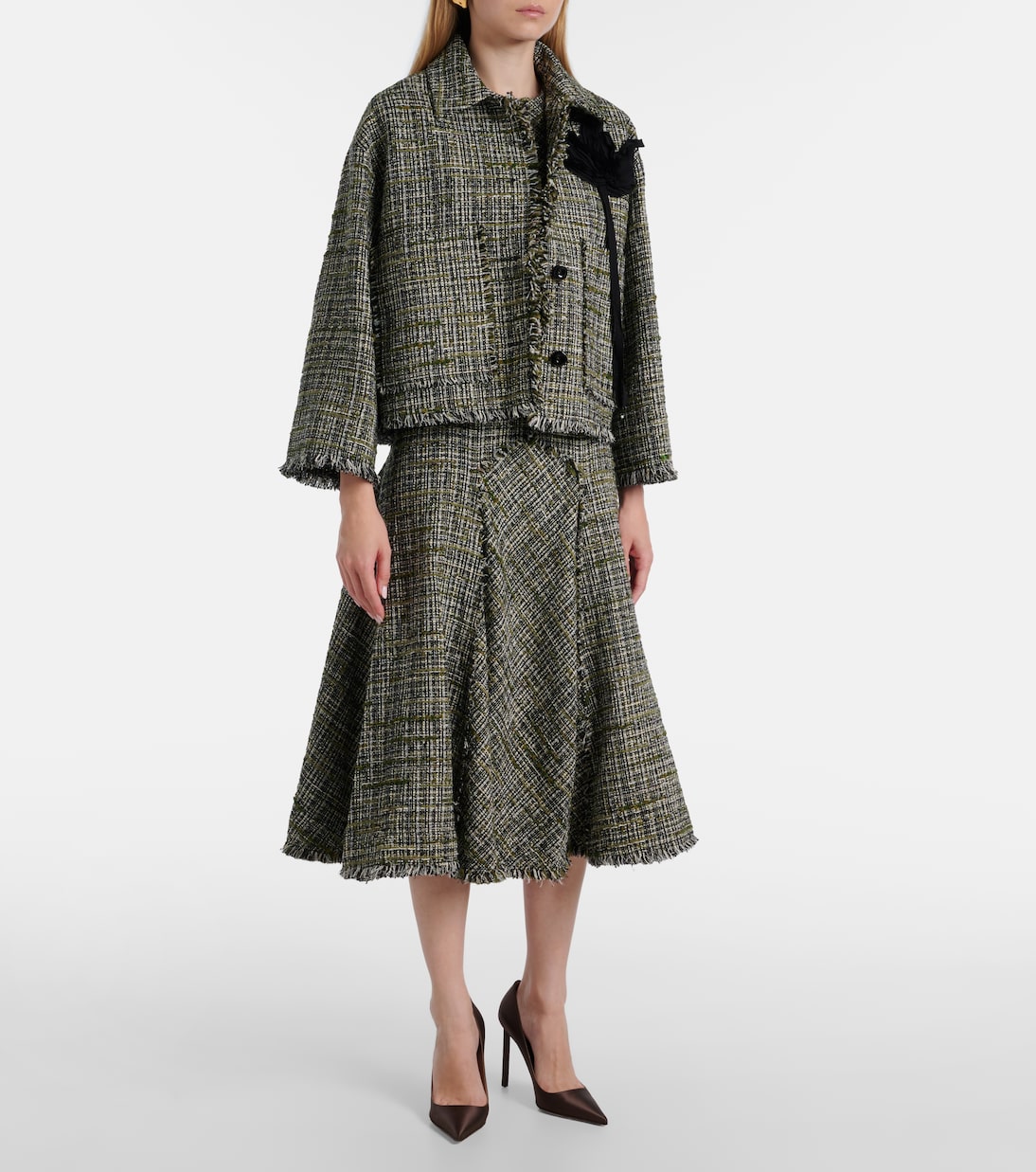 Robe midi en tweed | Erdem