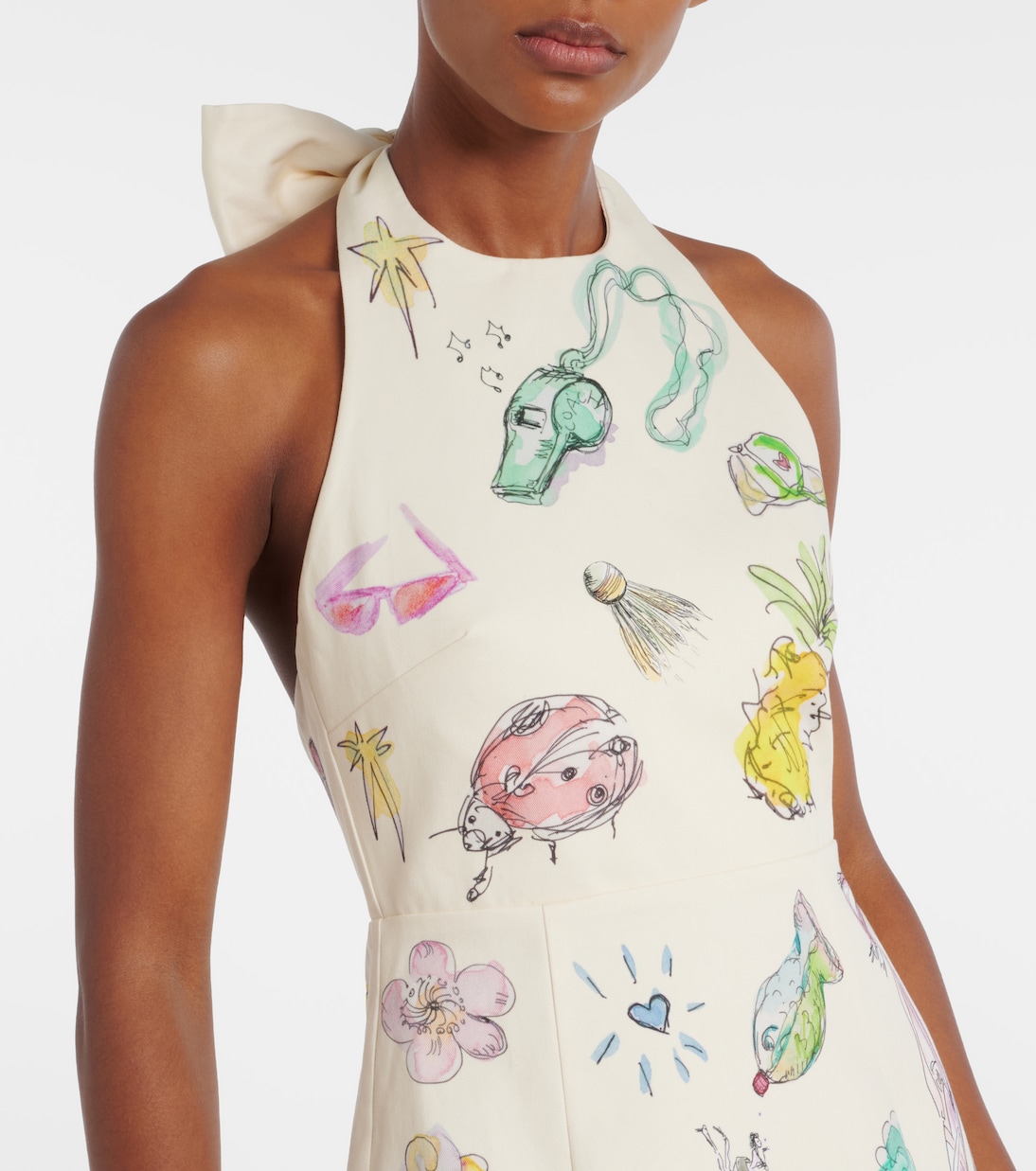 Bedrucktes Minikleid Court aus Baumwolle | Alémais