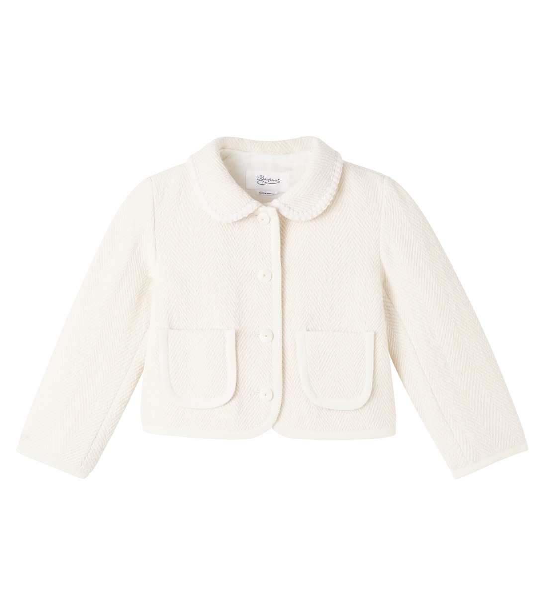 Janica herringbone cotton and wool jacket | Bonpoint