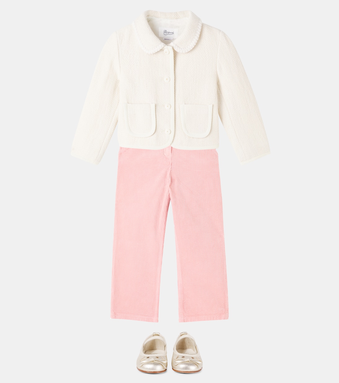 Janica herringbone cotton and wool jacket | Bonpoint