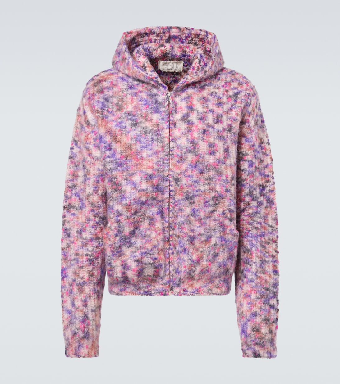 Hooded wool, mohair, and cotton-blend cardigan | ERL