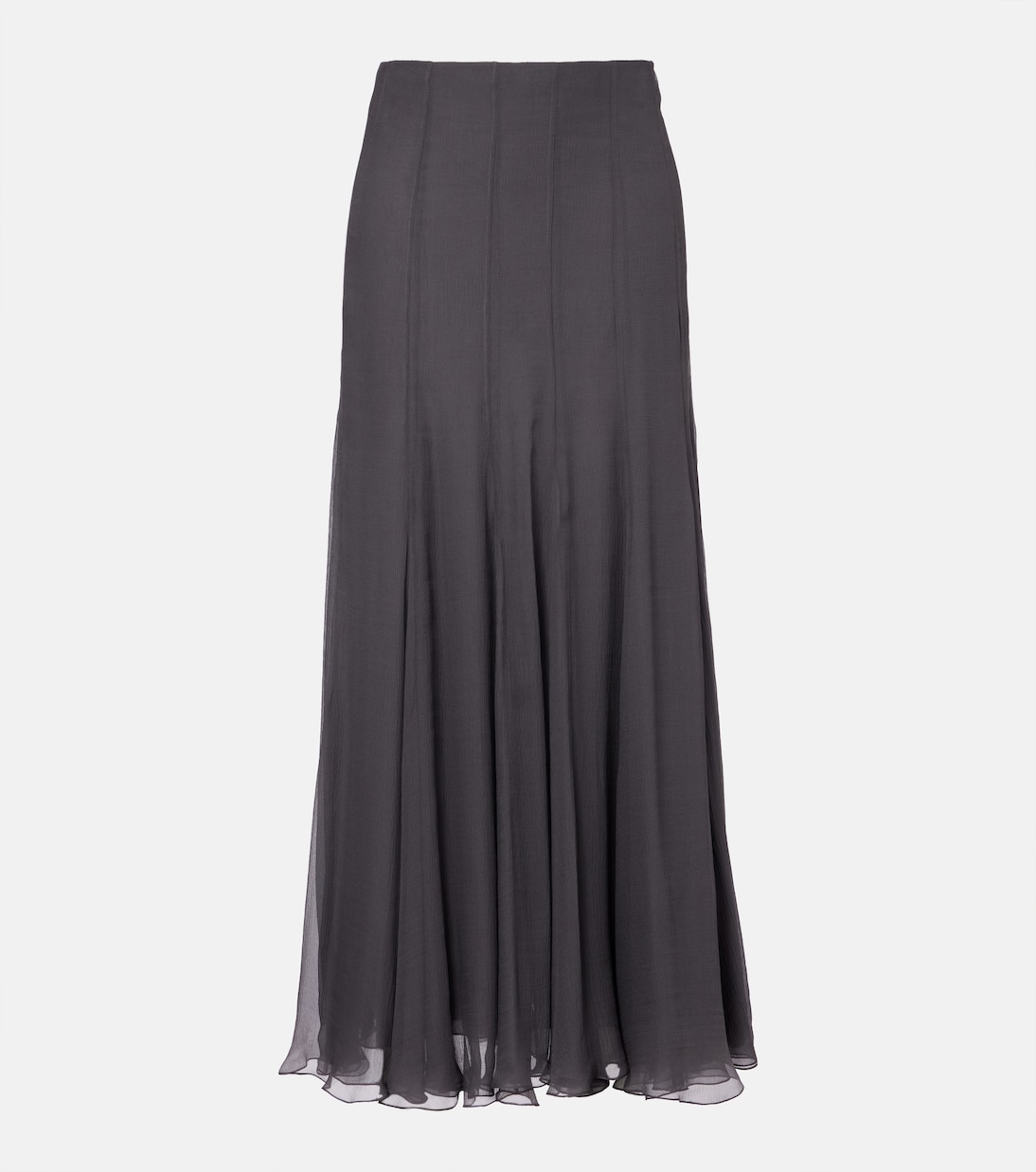 Paneled high-rise silk muslin maxi skirt | Chloé