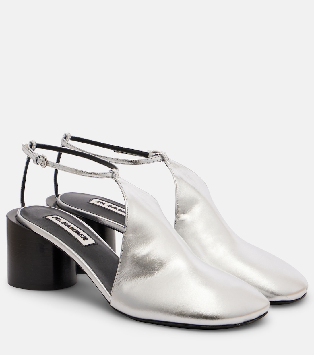 Metallic leather pumps | Jil Sander