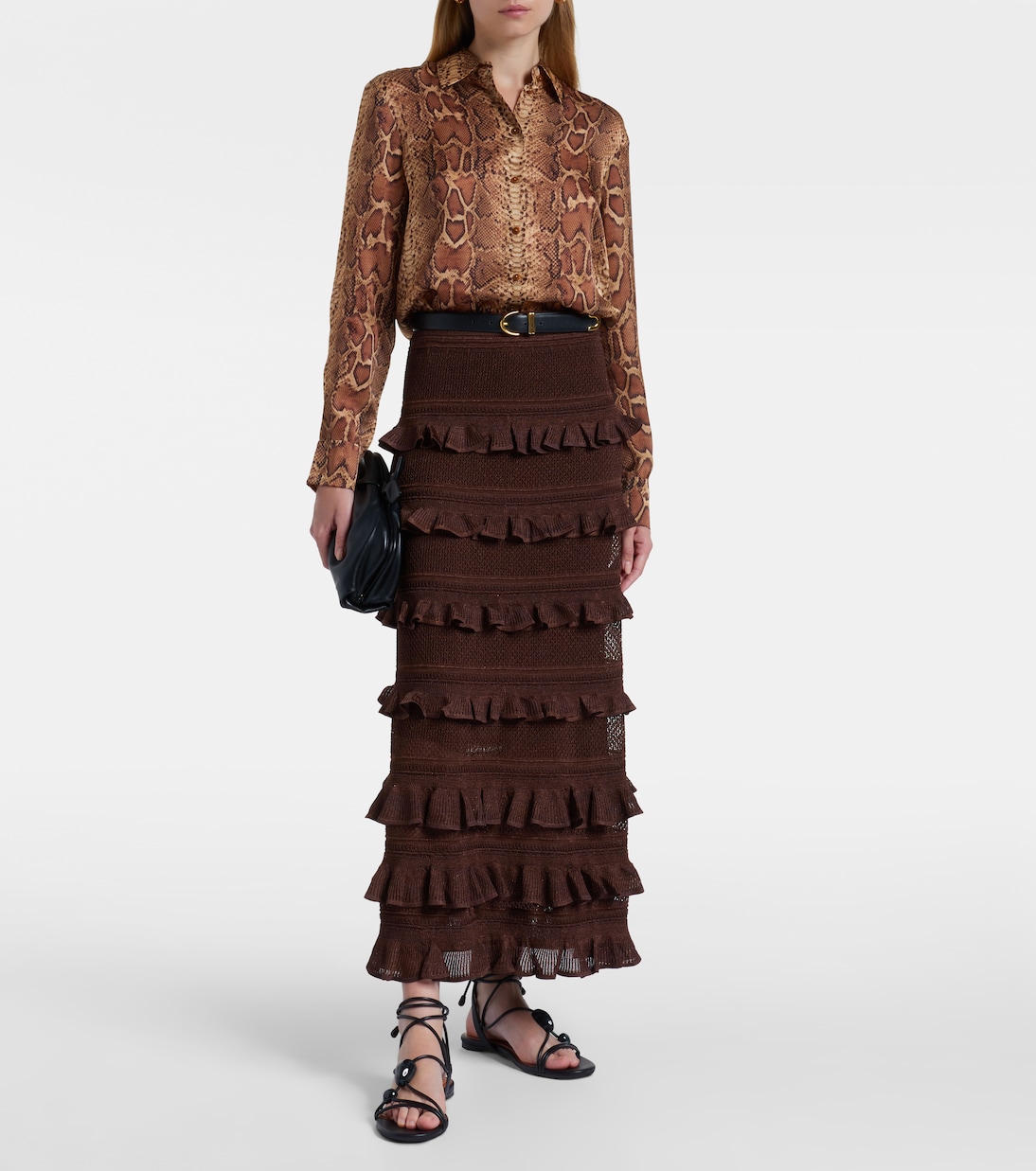 Hypnotic snake-print silk shirt | Zimmermann