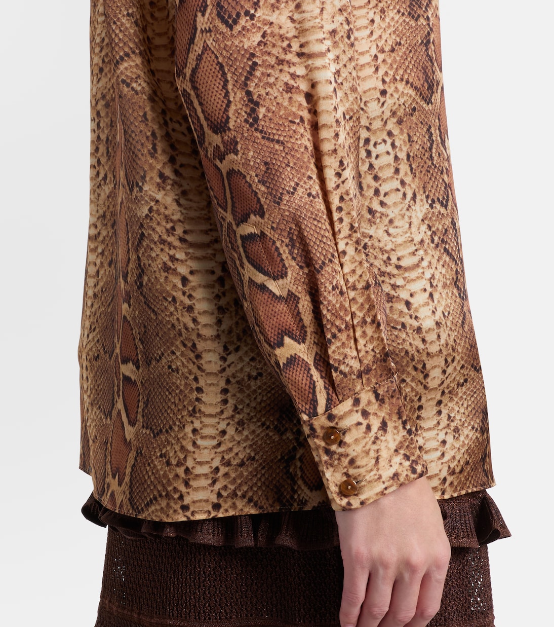 Hypnotic snake-print silk shirt | Zimmermann