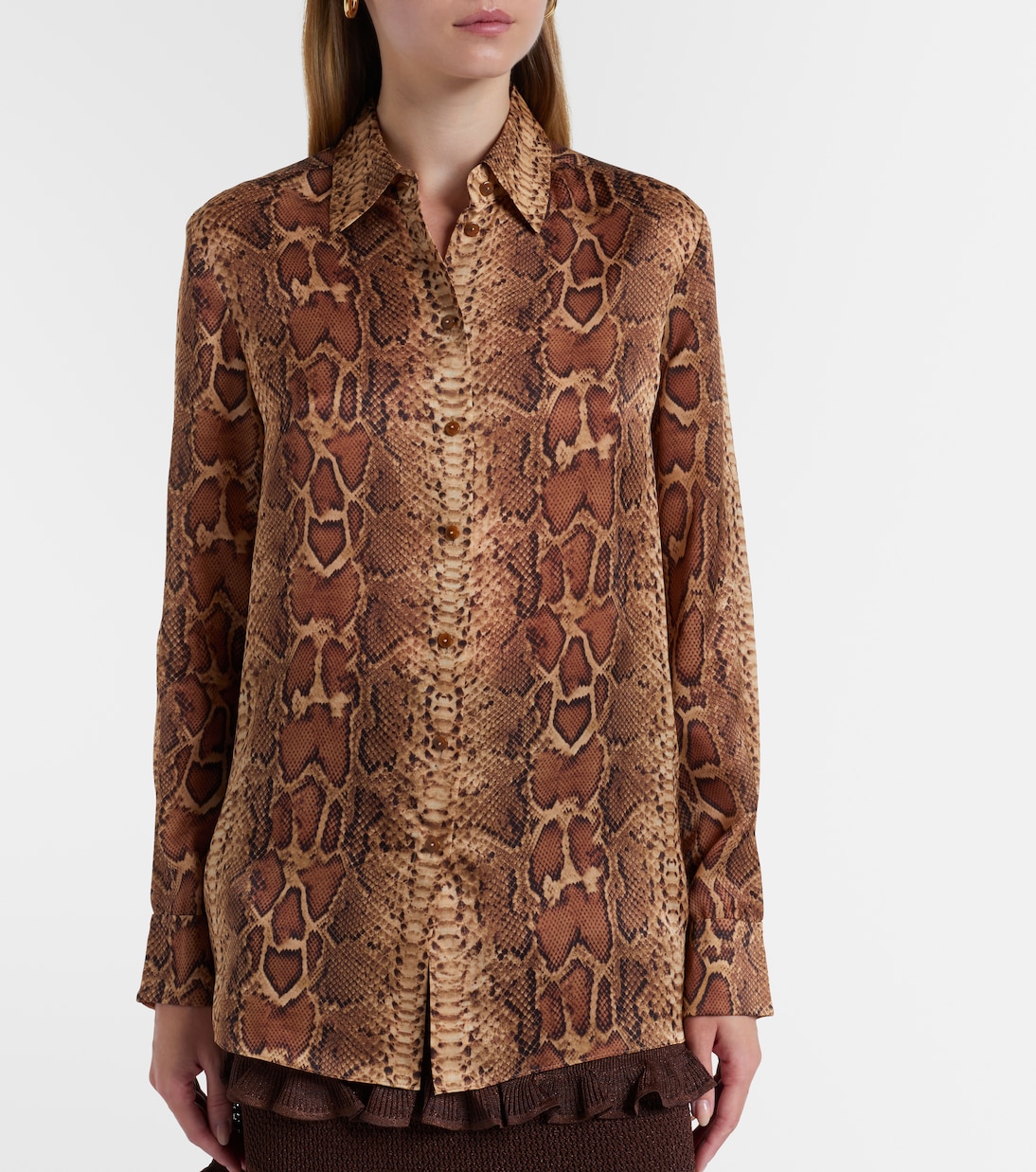 Hypnotic snake-print silk shirt | Zimmermann
