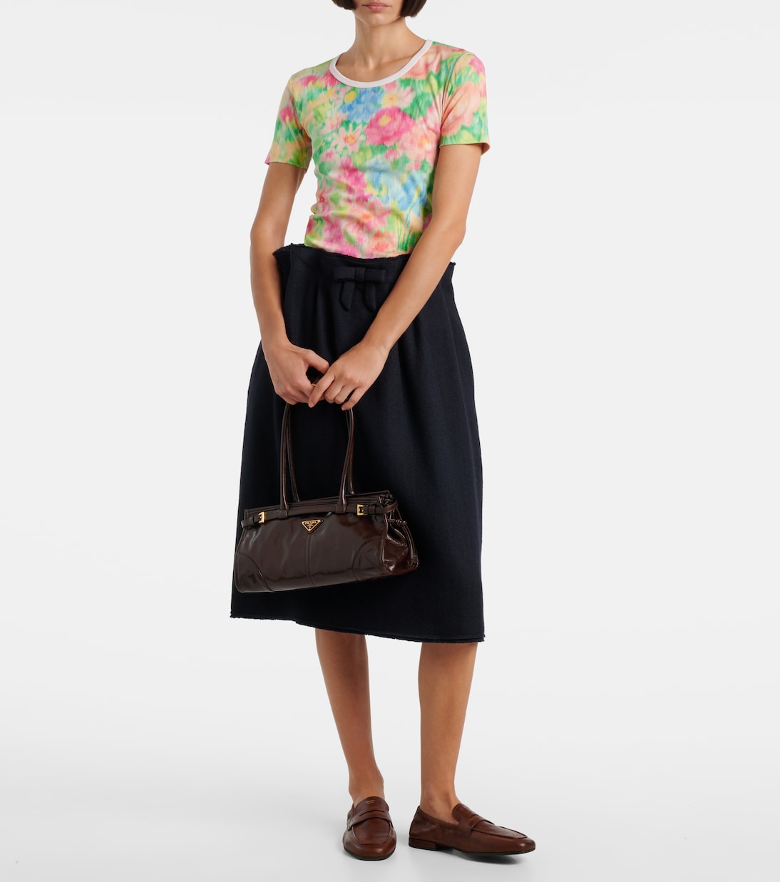 Bedrucktes T-Shirt aus Baumwolle | Prada