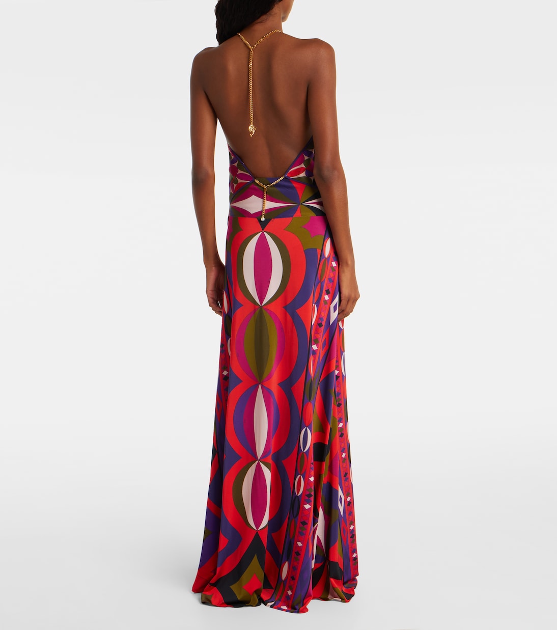 Top Iride de sarga de seda adornado | Pucci