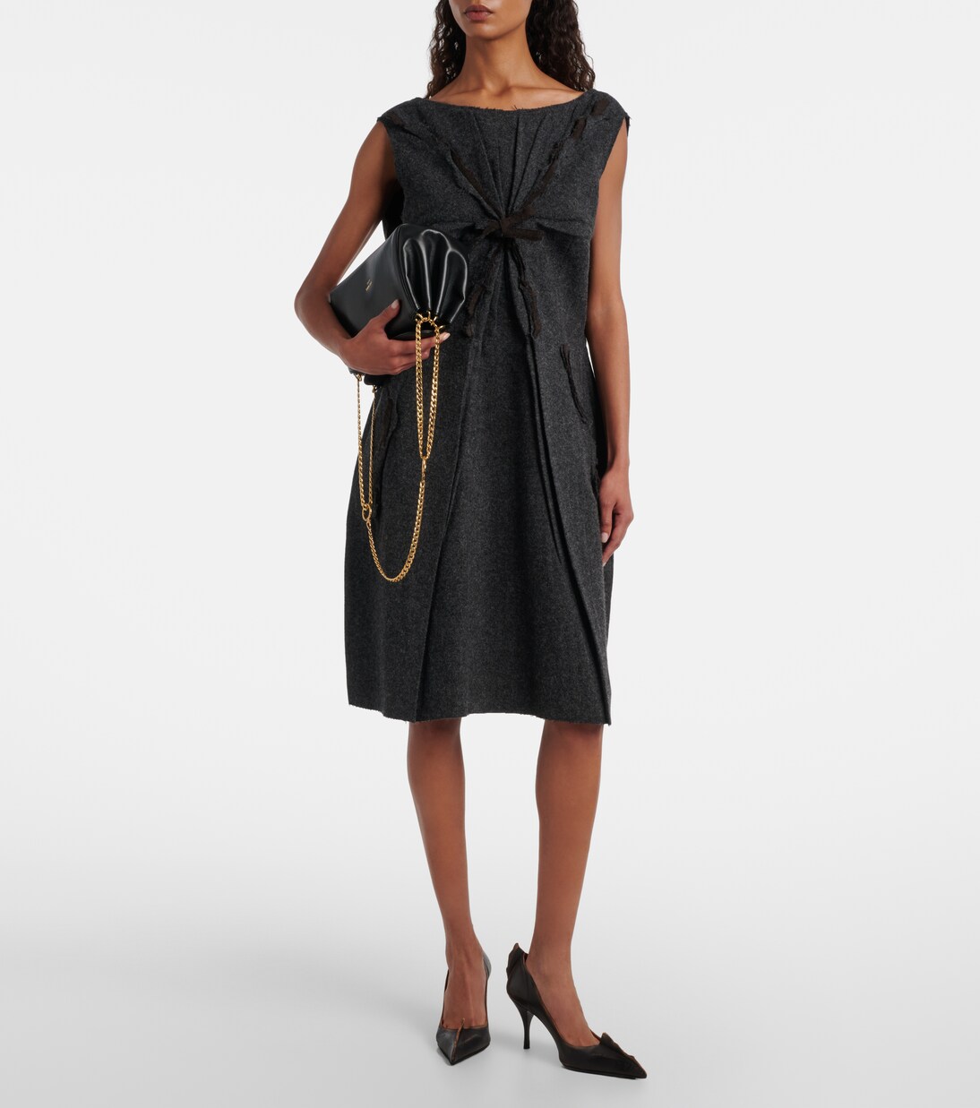 Antiqued 85 leather pumps | Prada