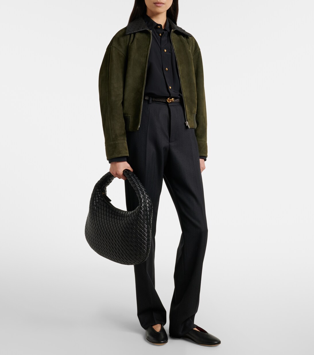 Veneta Medium leather shoulder bag | Bottega Veneta