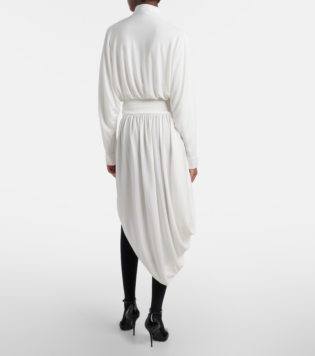 Asymmetric jersey midi skirt | Alaïa