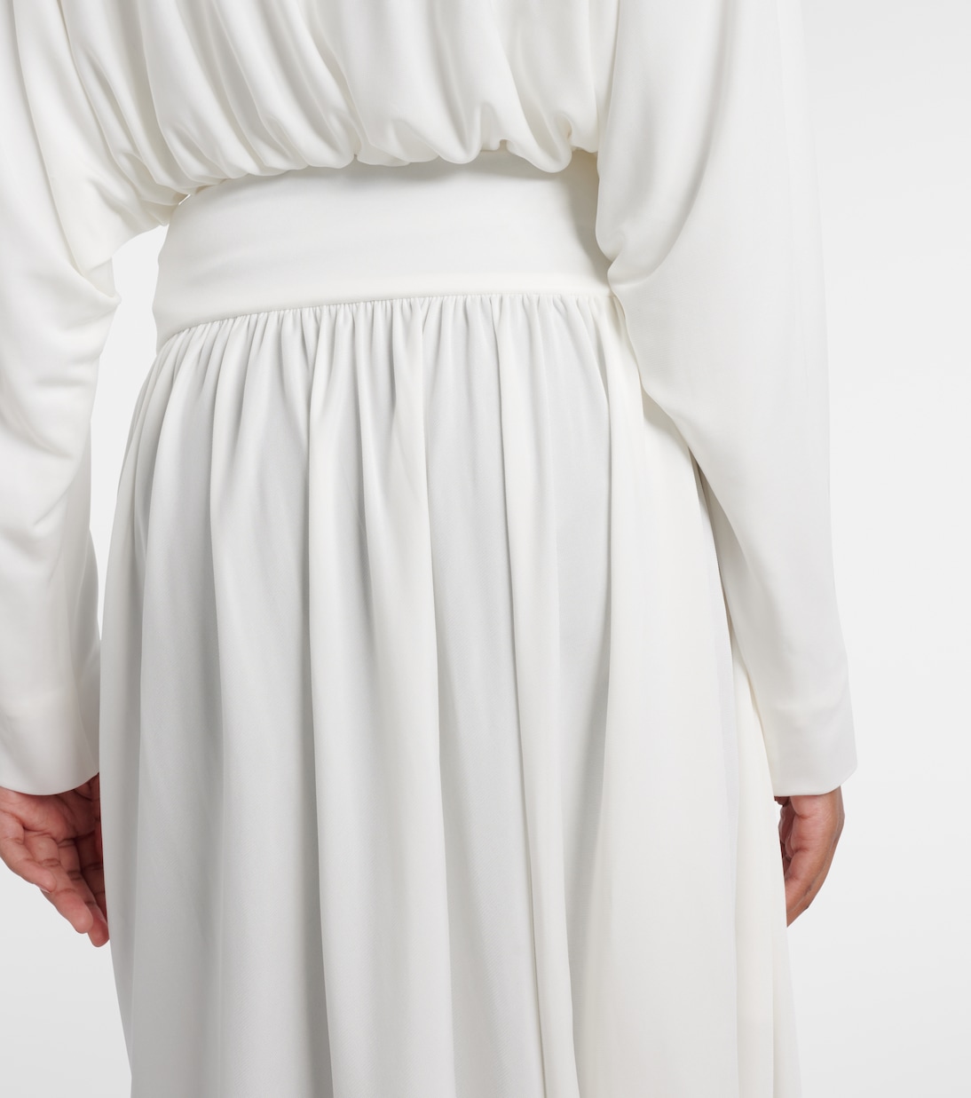 Asymmetric jersey midi skirt | Alaïa