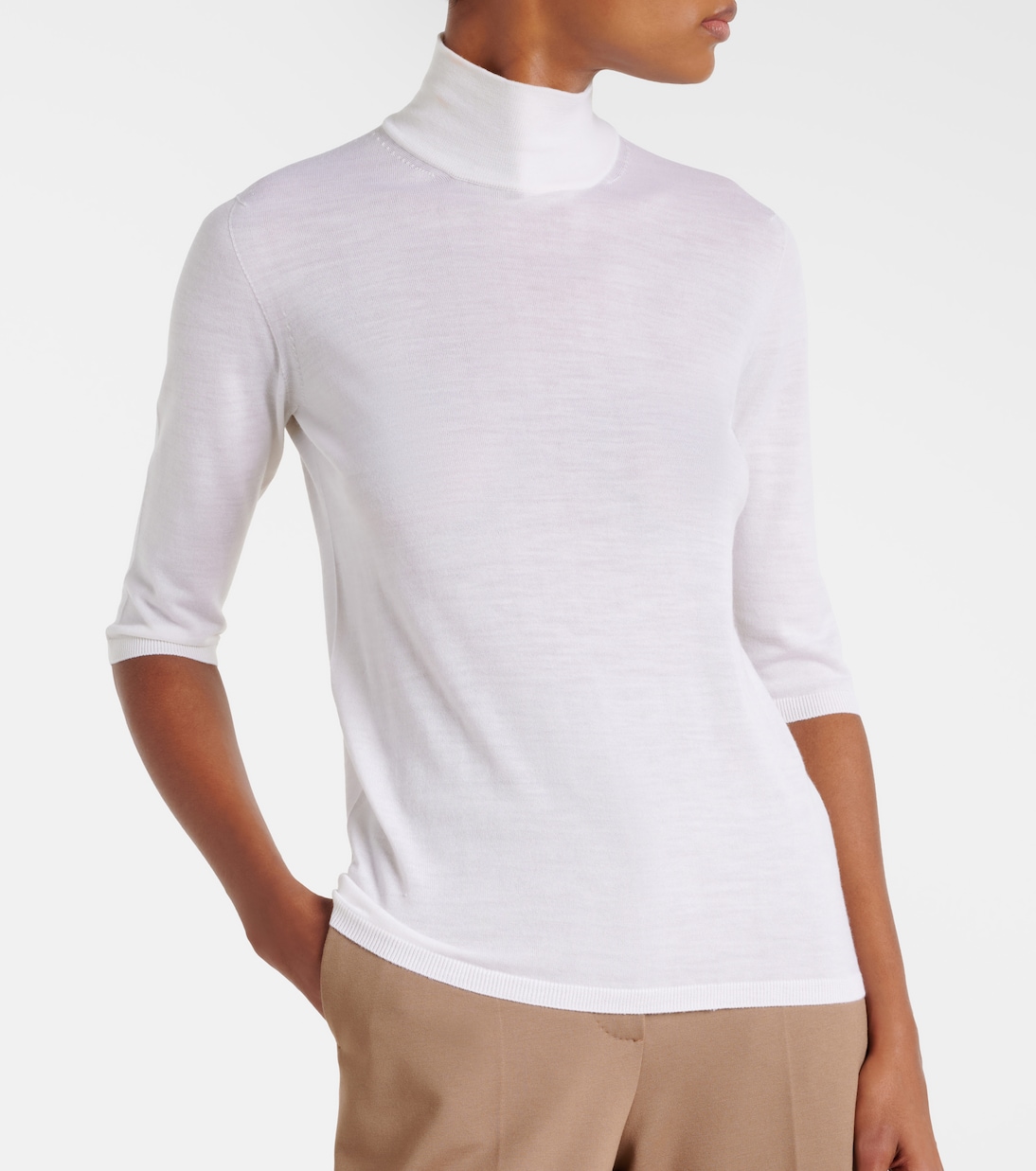 Boa virgin wool turtleneck top | Max Mara