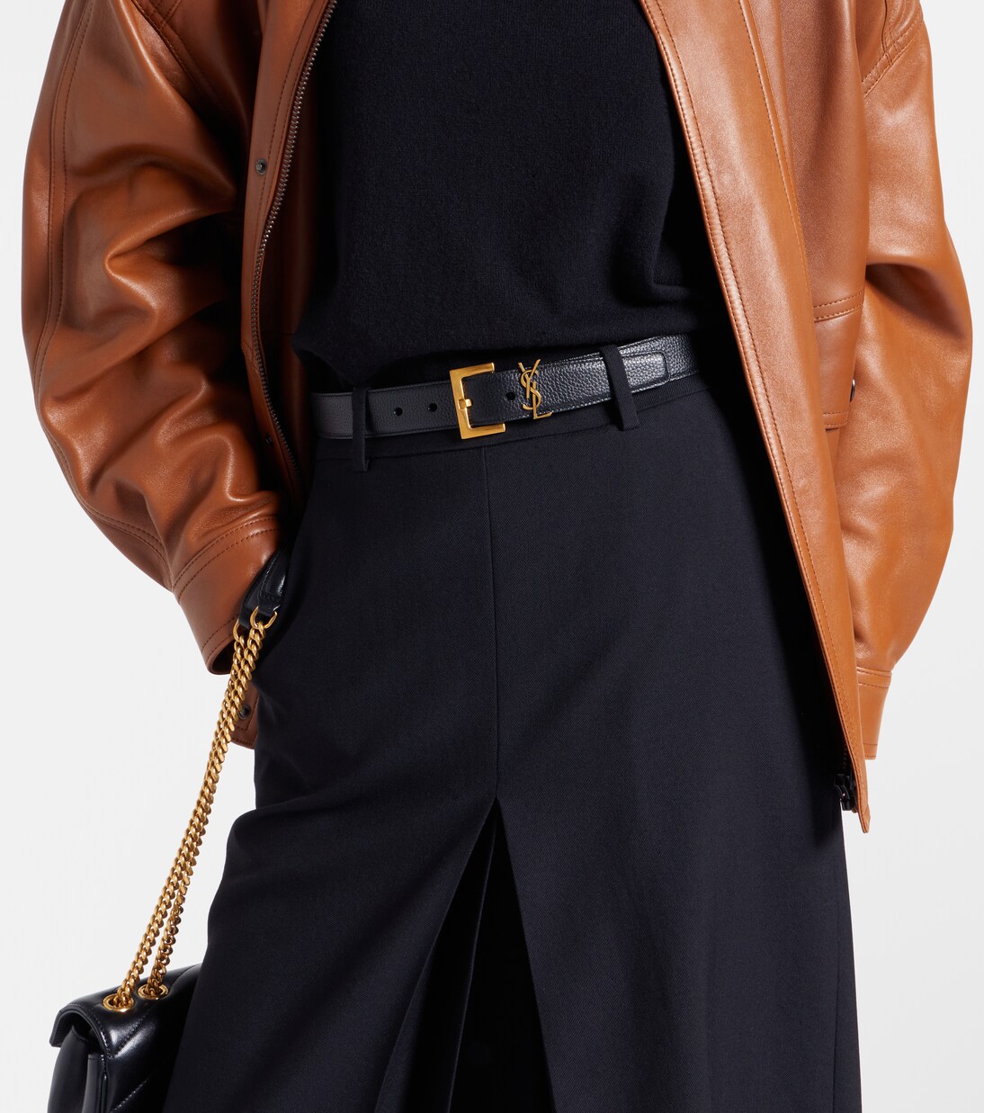 Ceinture Cassandre en cuir | Saint Laurent