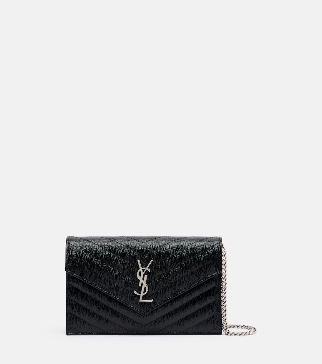 Cassandre Envelope Small leather wallet on chain | Saint Laurent