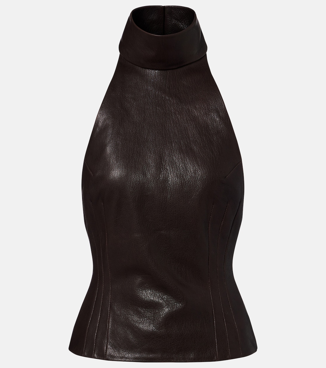 Halterneck leather top | Magda Butrym