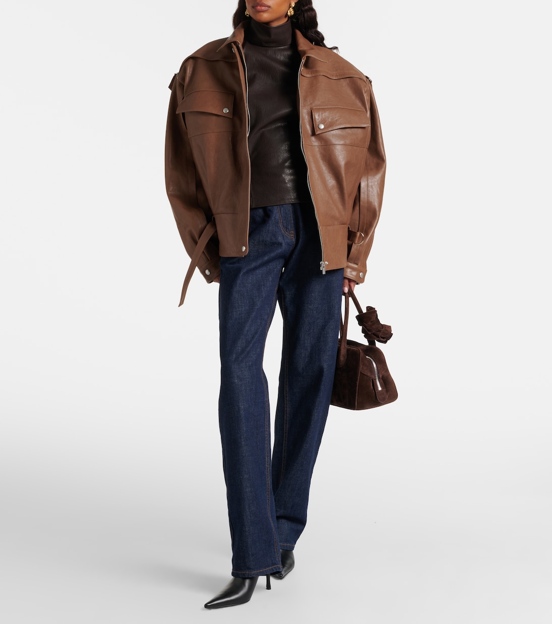 Halterneck leather top | Magda Butrym