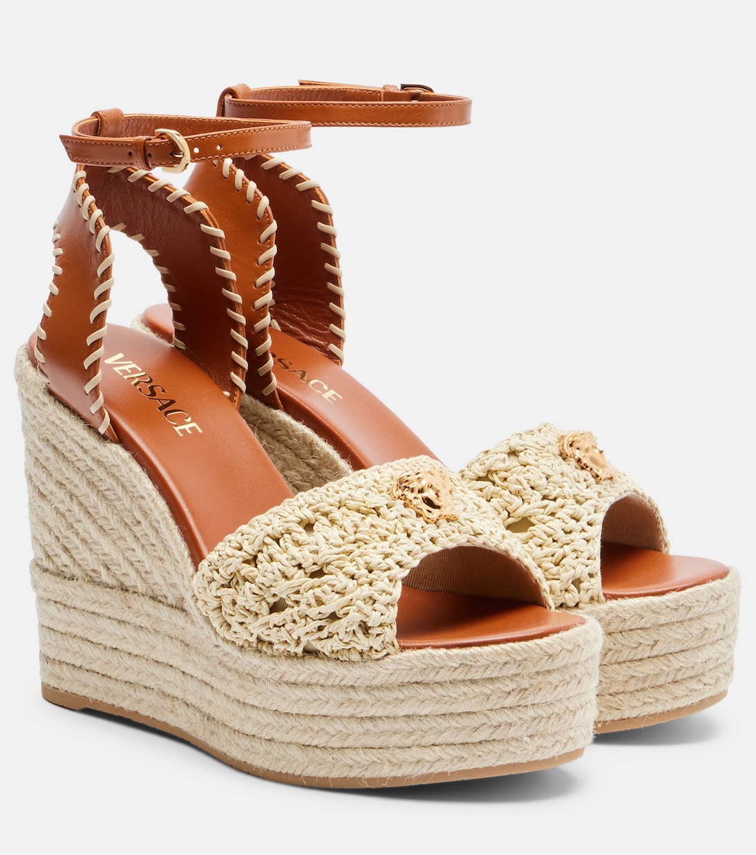 Medusa espadrille wedge sandals | Versace