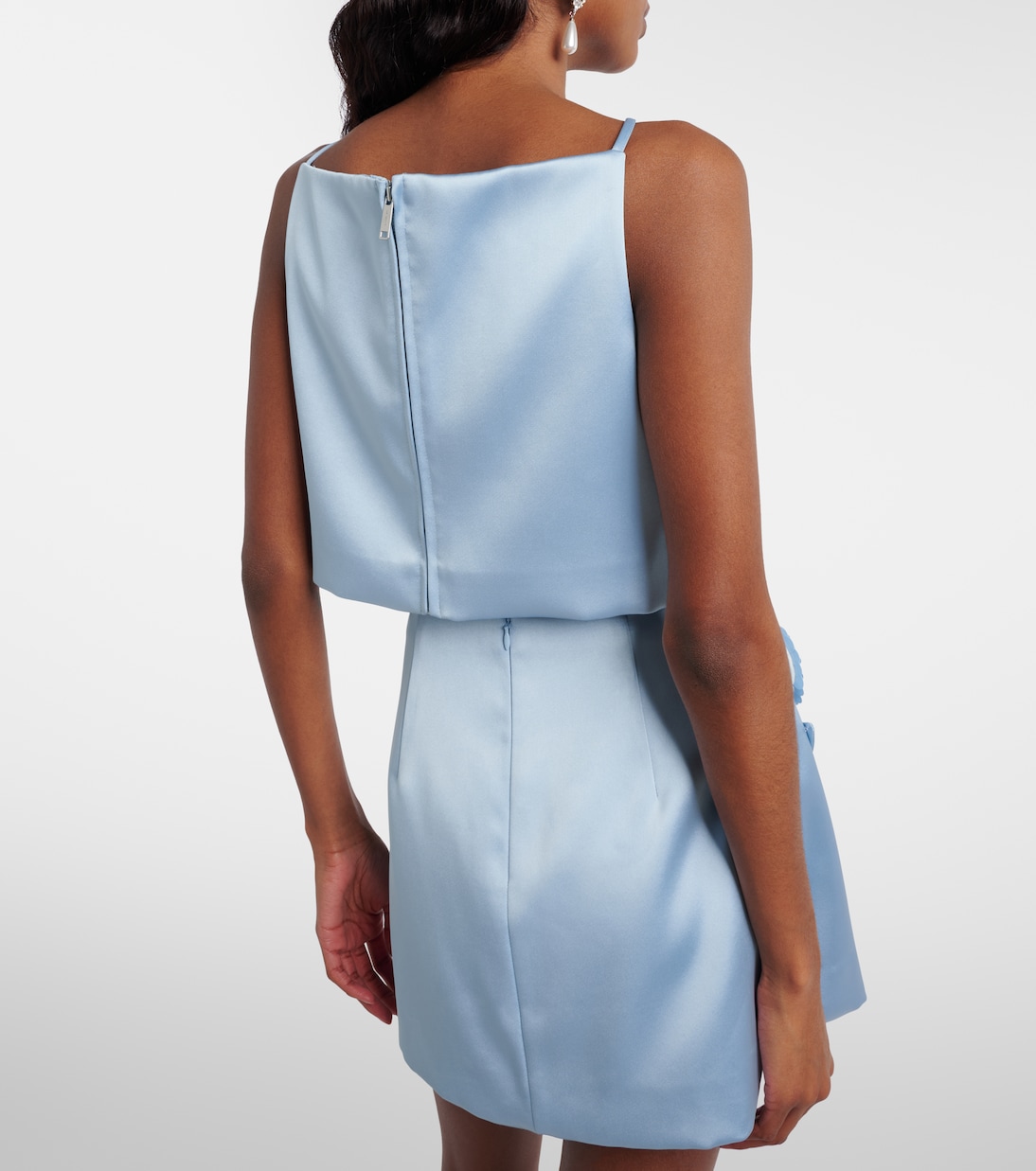 Cropped-Top aus Satin mit Pailletten | Self-Portrait