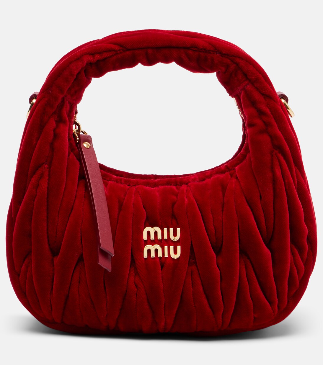Wander Mini velvet top-handle bag | Miu Miu
