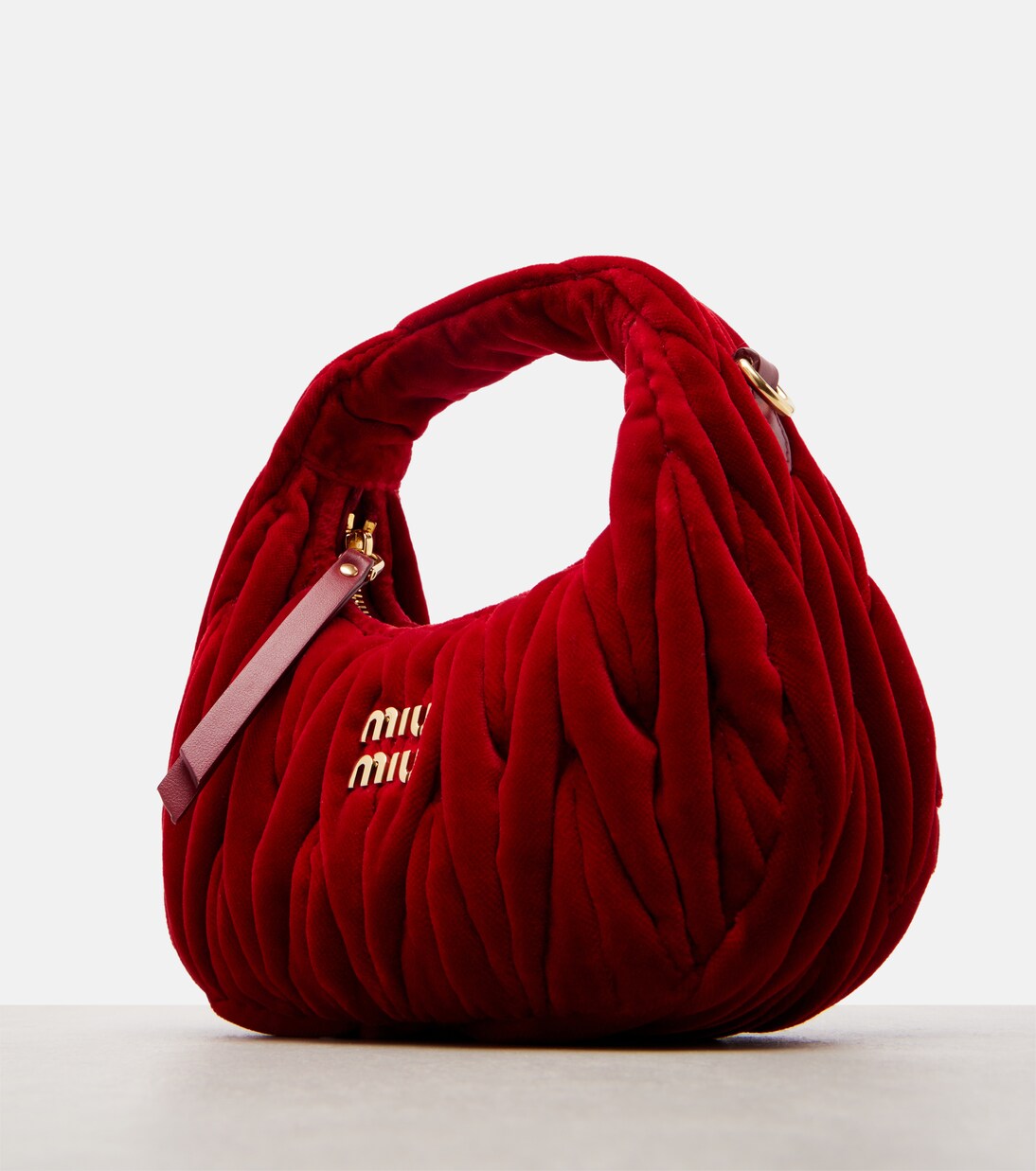 Wander Mini velvet top-handle bag | Miu Miu