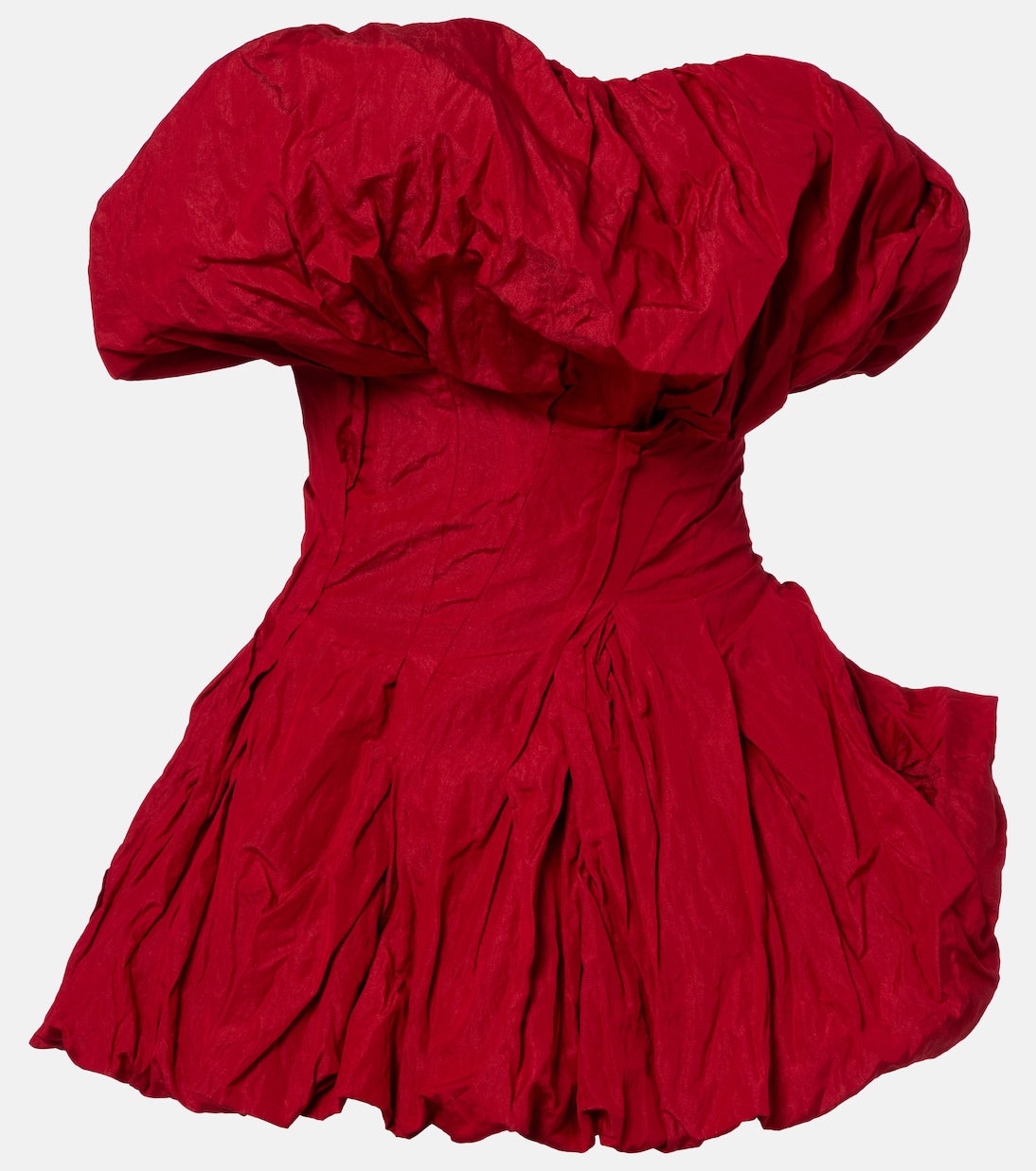 Gathered cotton-blend taffeta minidress | Magda Butrym