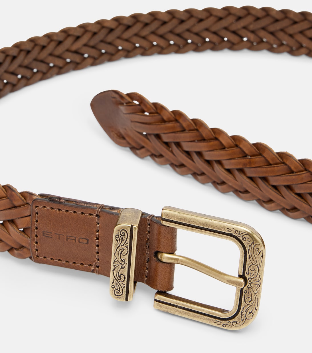 Braided leather belt | Etro