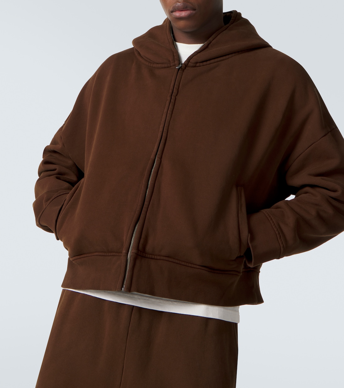 Eternal Zip cotton fleece hoodie | Entire Studios