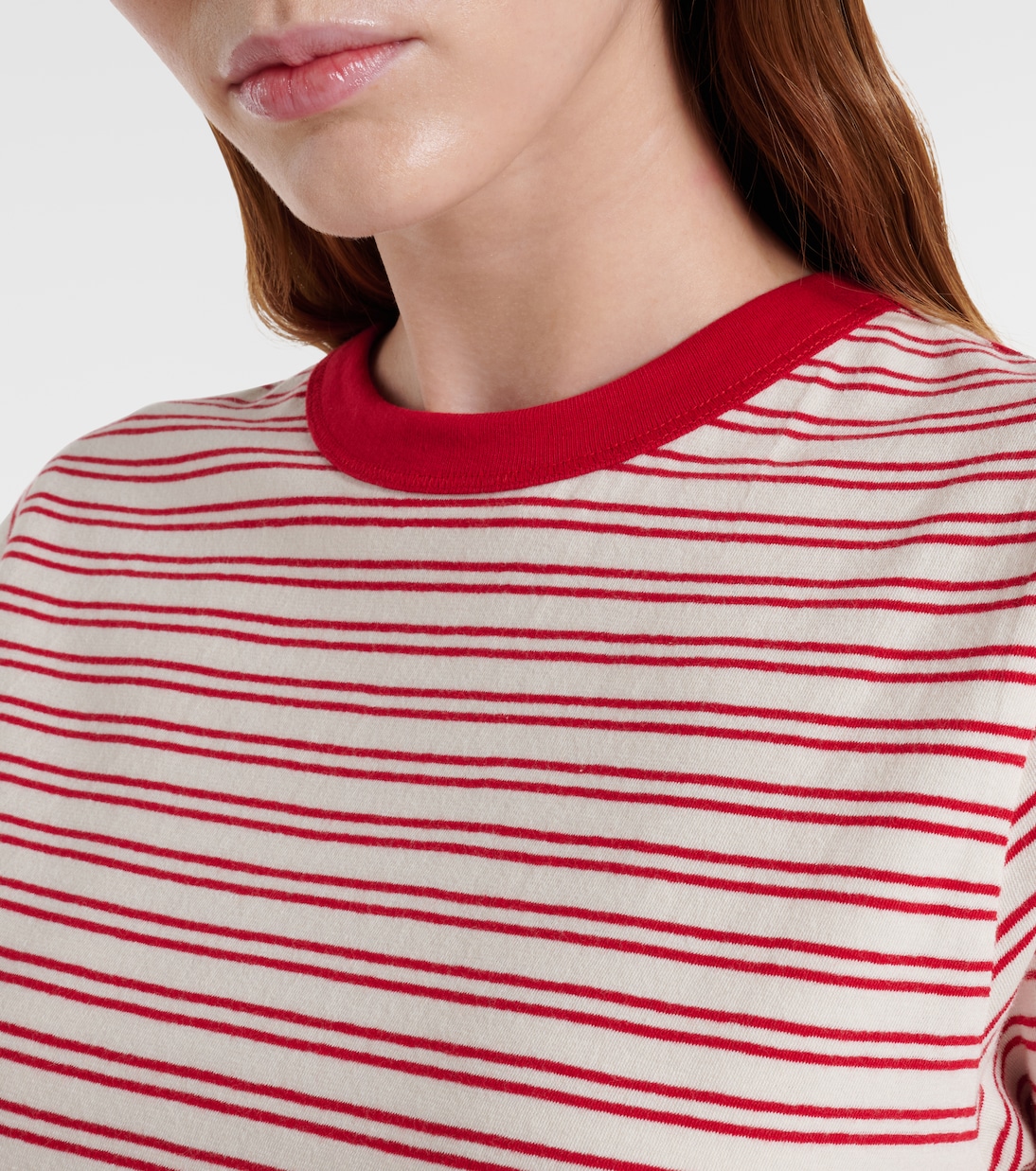 Foster striped cotton jersey T-shirt | Velvet
