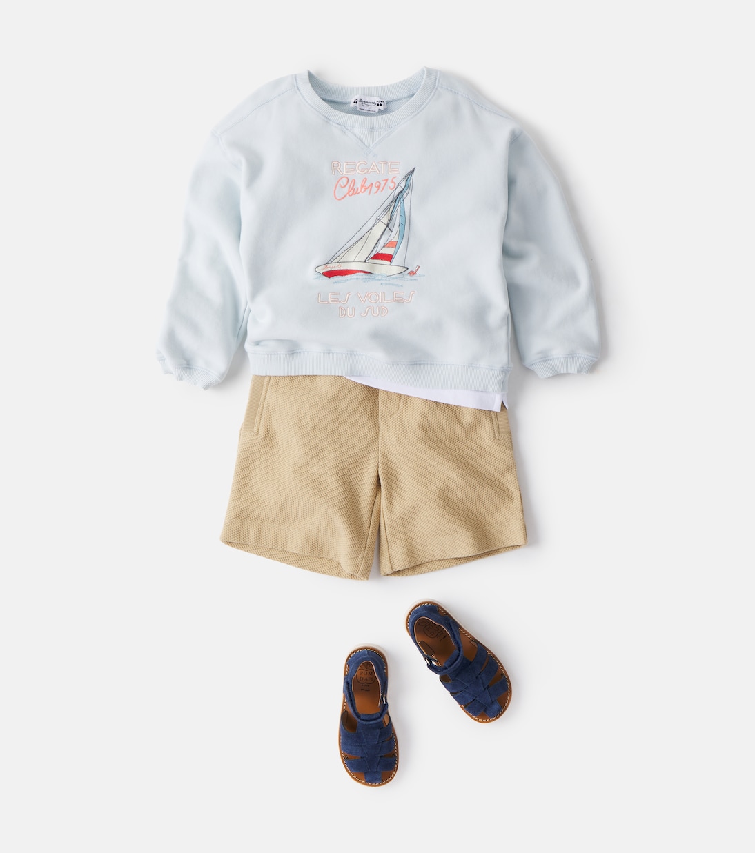 Sandalen Waff Papy aus Veloursleder | Pom d'Api