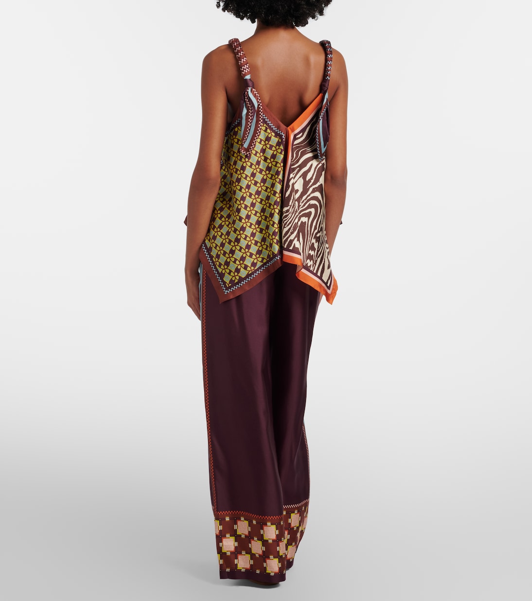 Wilson silk twill wide-leg pants | Alémais