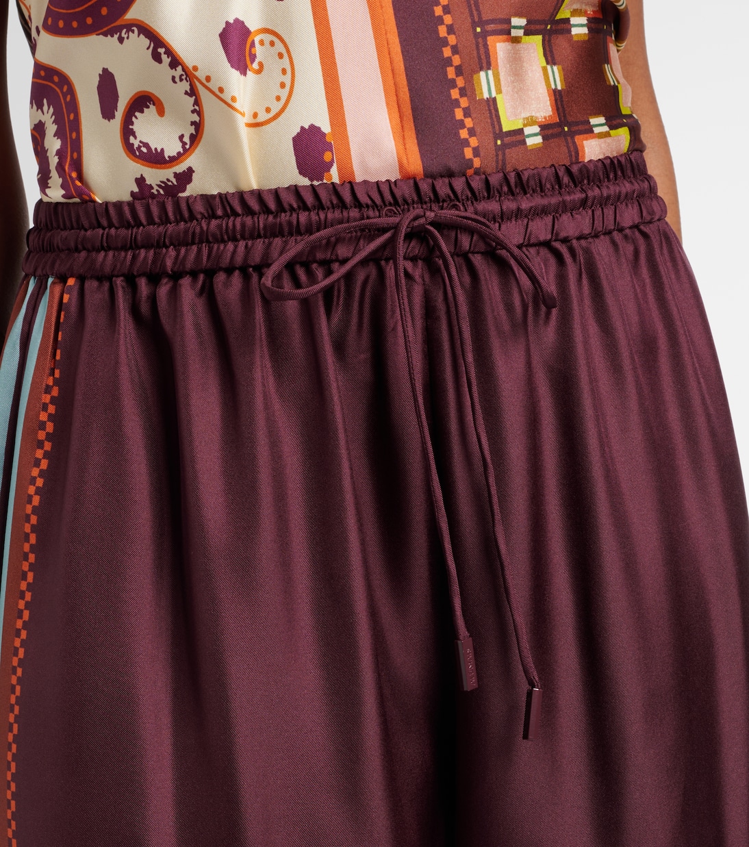 Wilson silk twill wide-leg pants | Alémais