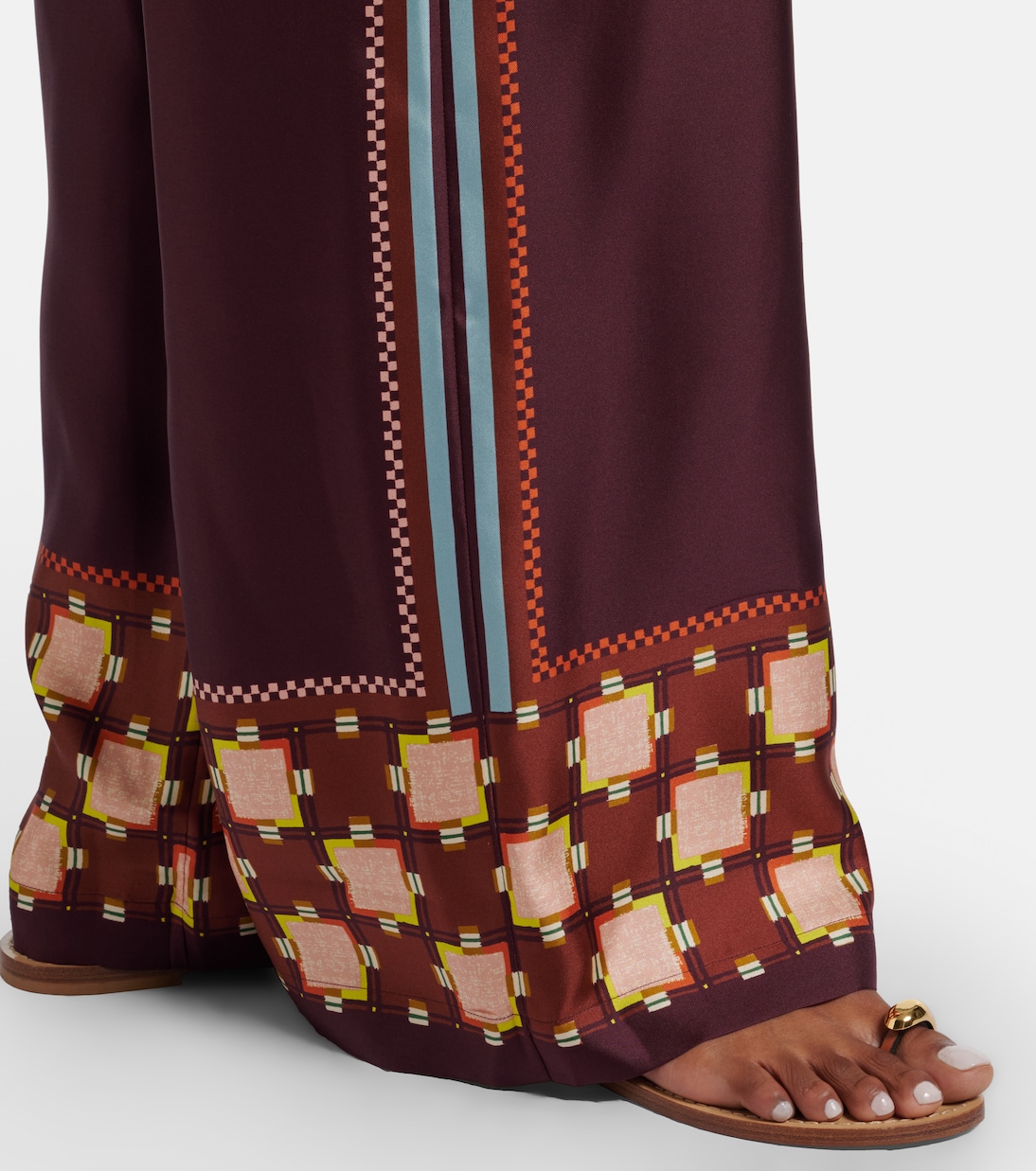 Wilson silk twill wide-leg pants | Alémais