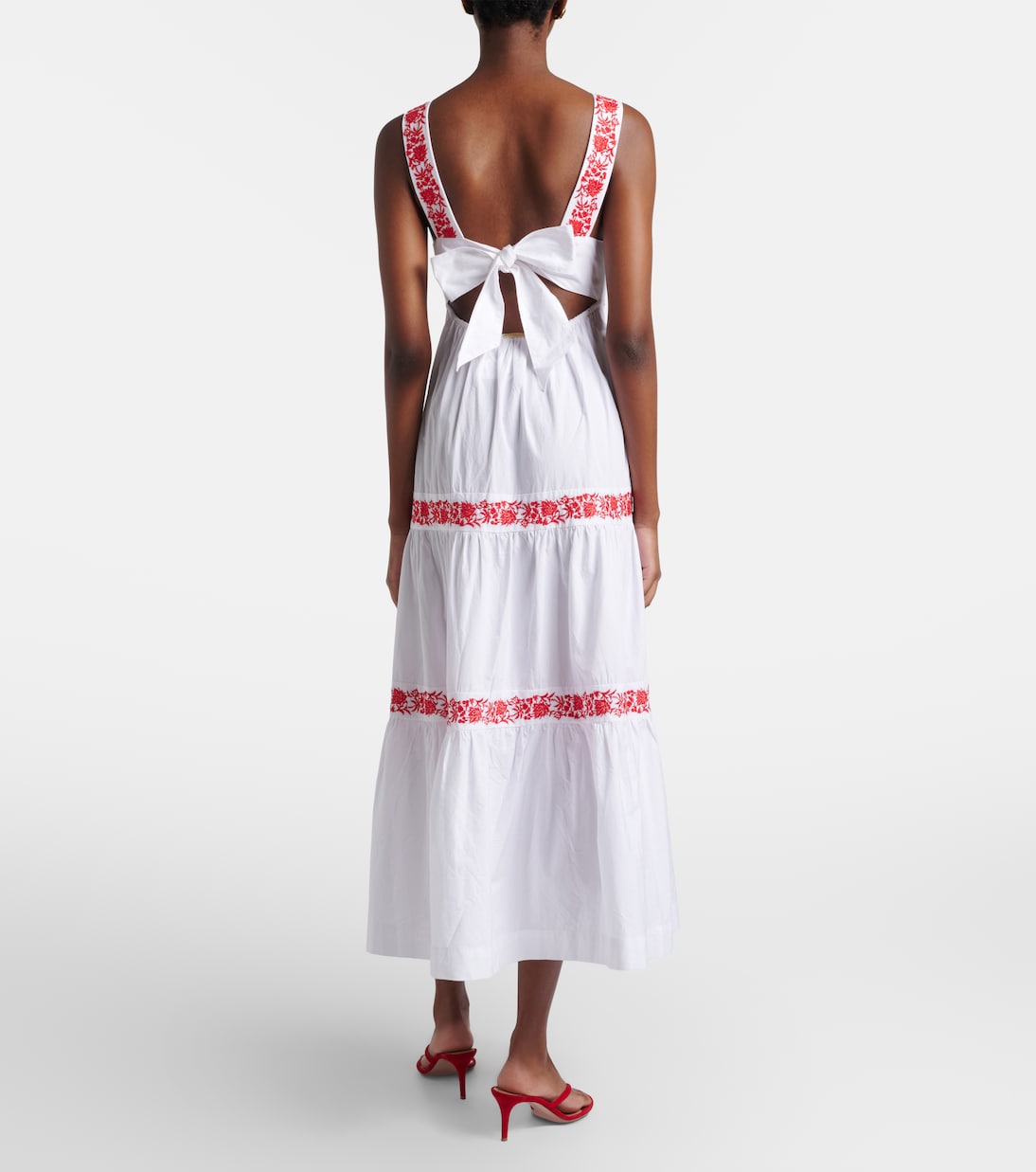 Besticktes Maxikleid Petalia aus Baumwolle | Heidi Klein