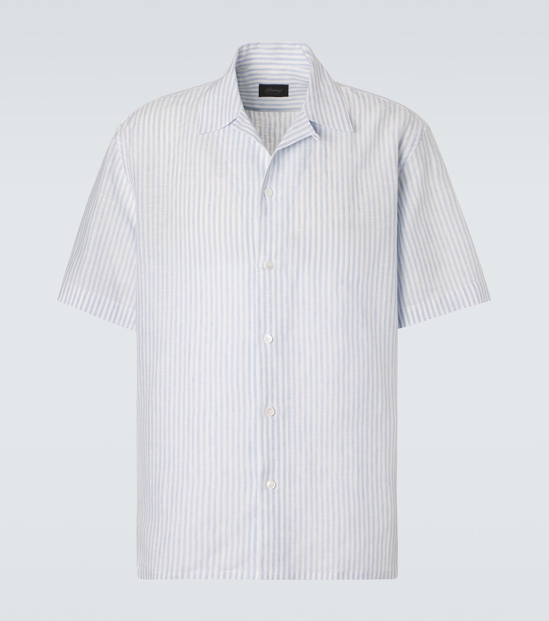 Camicia bowling in lino a righe | Brioni