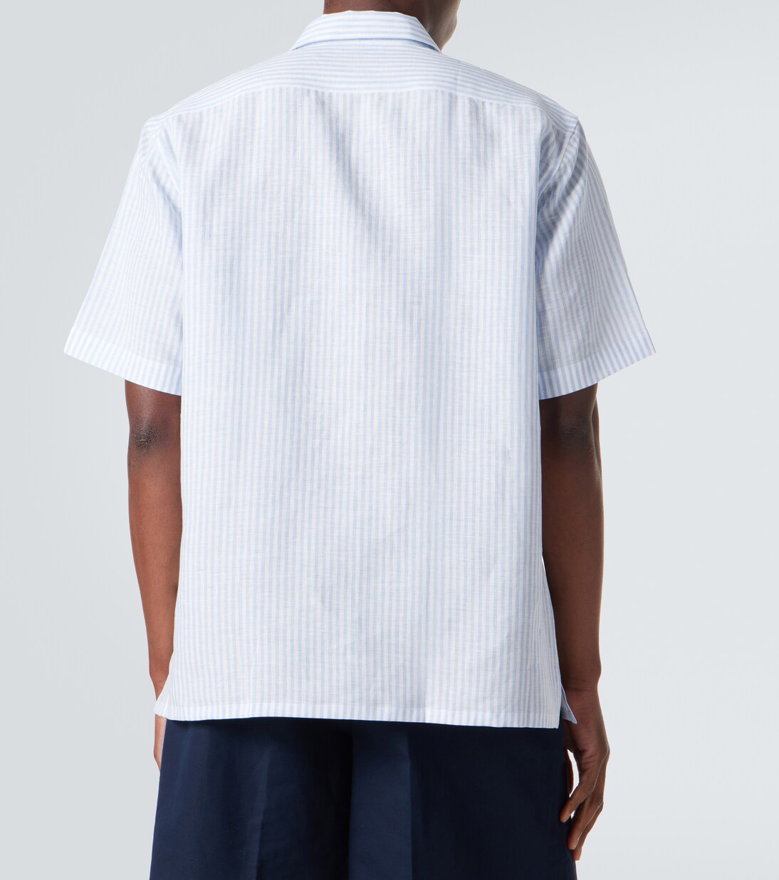 Camicia bowling in lino a righe | Brioni